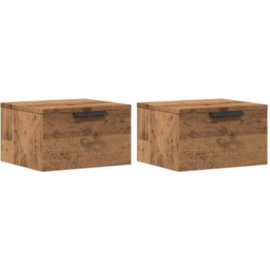 Wall-mounted Bedside Cabinets 2 pcs Artisan Oak 34x30x20 cm vidaXL