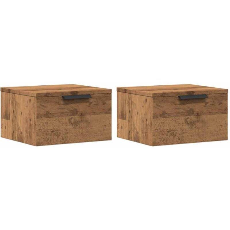 Wall-mounted Bedside Cabinets 2 pcs Artisan Oak 34x30x20 cm vidaXL