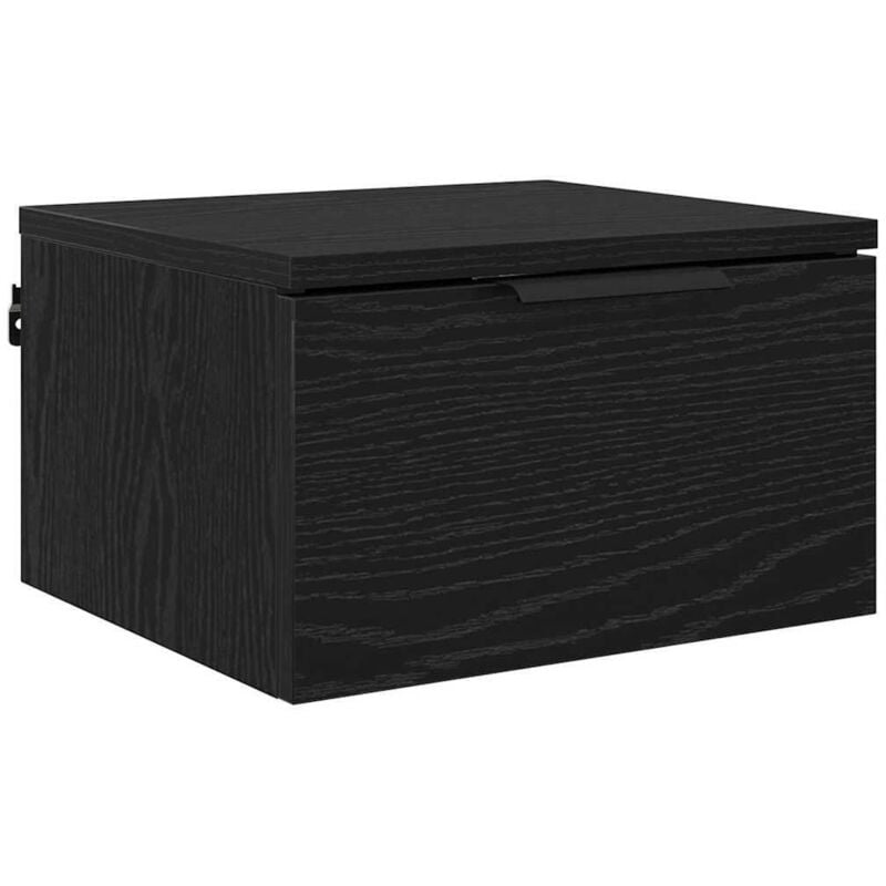 Bedside Cabinet Black oak 34 x 30 x 20 cm Engineered wood Vidaxl