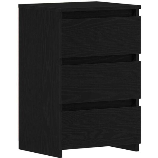 Bedside Cabinet Black oak 40 x 35 x 62.5 cm Engineered wood vidaXL