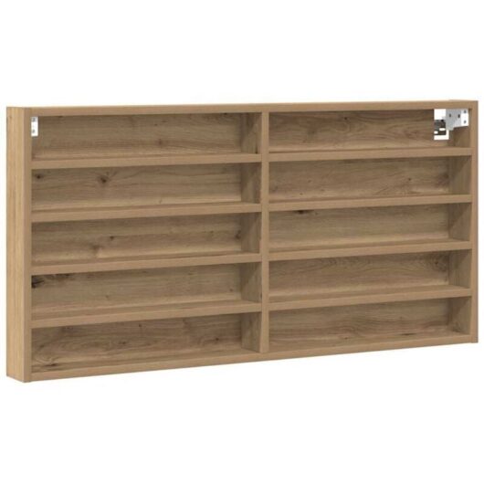 Display Cabinet Wall Mounted Artisan Oak Engineered Wood Vidaxl