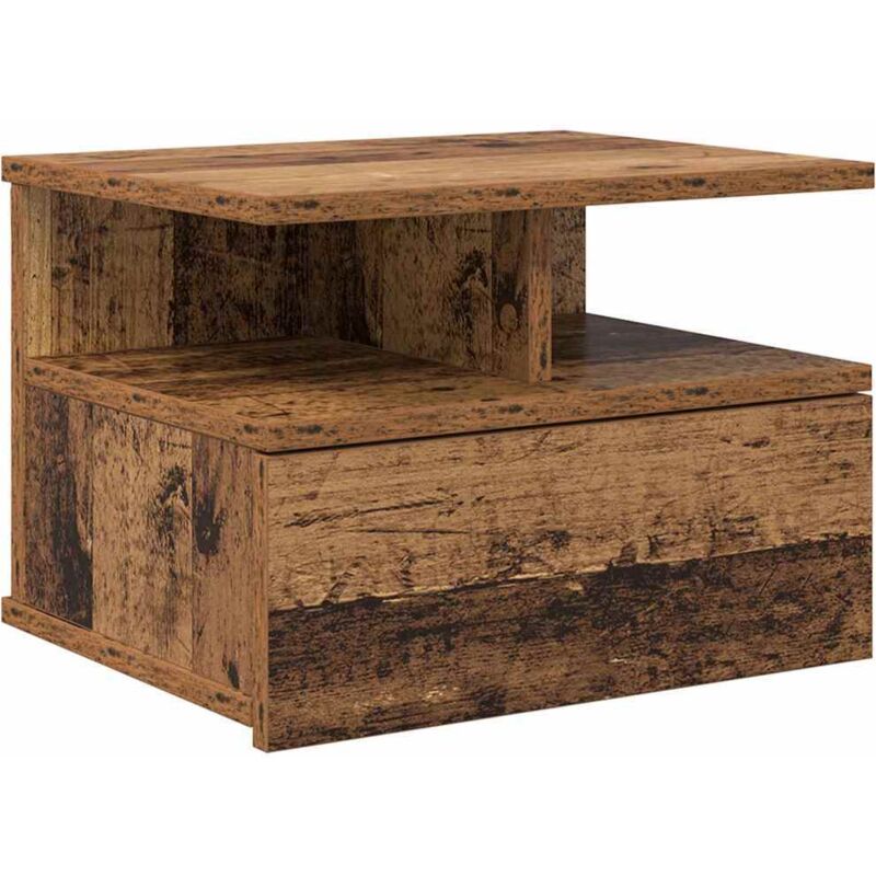 Floating Nightstand Old Wood 40x31x27 cm Engineered Wood Vidaxl