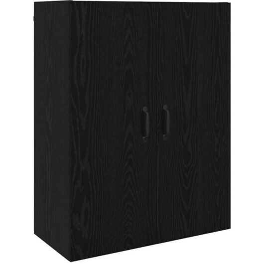 Hanging cabinet Black oak 69.5 x 34 x 90 cm Engineered wood vidaXL