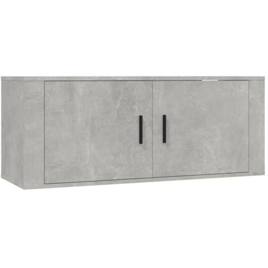Jinlefu - Wall Mounted tv Cabinet Concrete Grey 100x34.5x40 cm vidaXL