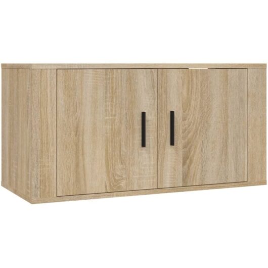 Jinlefu - Wall Mounted tv Cabinet Sonoma Oak 80x34.5x40 cm vidaXL