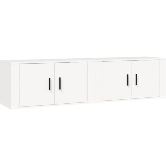 Jinlefu - Wall-mounted tv Cabinets 2 pcs White 80x34.5x40 cm vidaXL