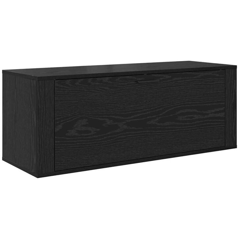 Shoe Cabinet Black oak 100 x 35 x 38 cm Engineered wood vidaXL