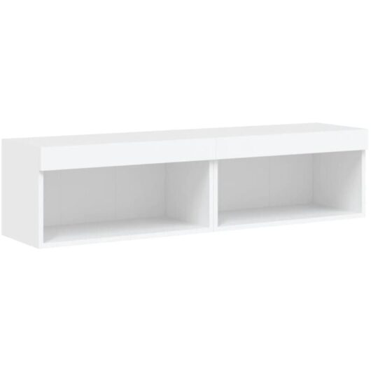 TV Cabinets with LED Lights 2 pcs White 60x30x30 cm vidaXL