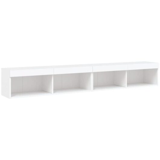 Tv Cabinets with led Lights 2 pcs White 100x30x30 cm Vidaxl