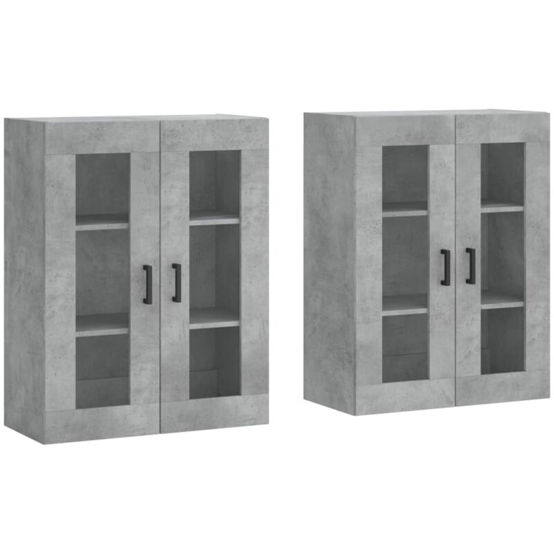 Vidaxl - Wall Mounted Cabinets 2 pcs Concrete Grey Engineered Wood