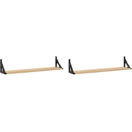 Vidaxl - Wall Shelves 2 pcs Sonoma Oak 80x15x15.5 cm Engineered wood