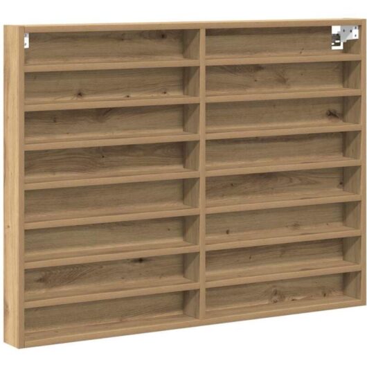 Vitrine Cabinet Artisan Oak 100x8,5x75 cm Engineered Wood Vidaxl