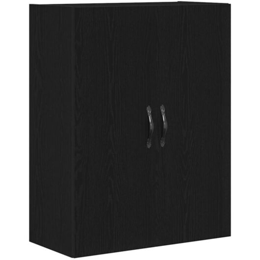 Wall-Mounted Cabinet Black Oak 69,5x34x90 cm Engineered Wood Vidaxl