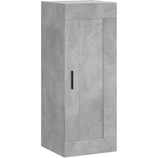 Wall Mounted Cabinet Concrete Grey 34.5x34x90 cm Engineered Wood Vidaxl