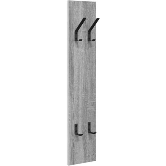 Wall-Mounted Coat Rack Grey sonoma 20 x 1.5 x 100 cm vidaXL