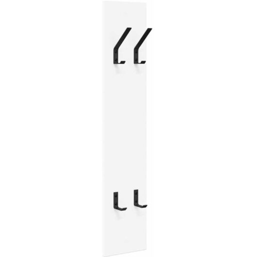 Wall-Mounted Coat Rack White 20 x 1.5 x 100 cm Engineered wood Vidaxl