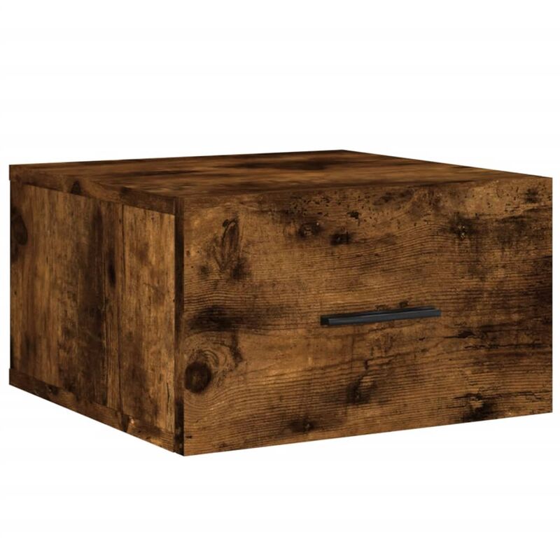 Wall-mounted Bedside Cabinet Smoked Oak 35x35x20 cm vidaXL