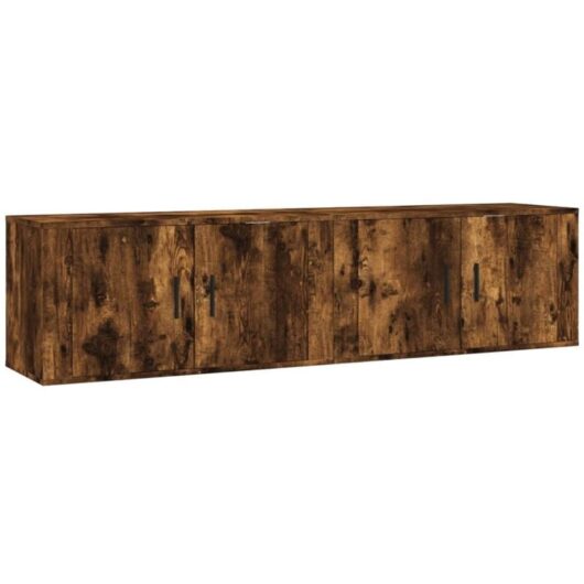 Wall-mounted tv Cabinets 2 pcs Smoked Oak 80x34.5x40 cm Vidaxl