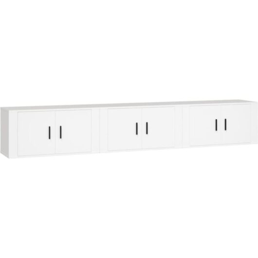 Wall-mounted tv Cabinets 3 pcs White 80x34.5x40 cm Vidaxl