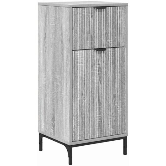 Bathroom Cabinet Grey sonoma 39.5 x 36 x 88 cm Engineered wood vidaXL