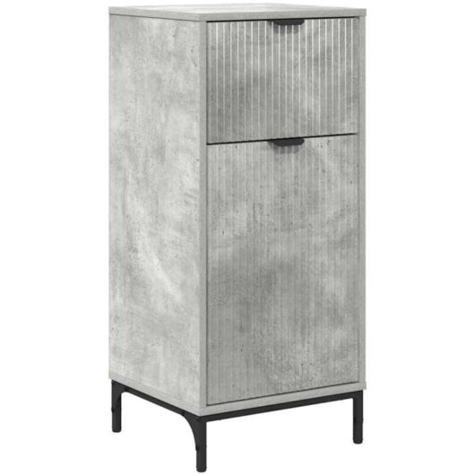 Bathroom Cabinet with Drawer Concrete grey 39.5 x 36 x 88 cm vidaXL