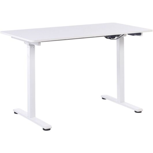 Beliani - Electric Adjustable Standing Desk Modern 120x 60 cm White Grifton