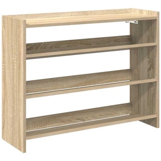 Shoe Rack Sonoma Oak 80x25x62 cm Engineered Wood vidaXL