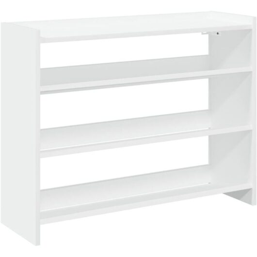 Shoe Rack White 80x25x62 cm Engineered Wood vidaXL