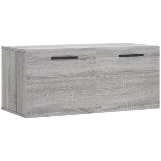 Wall Cabinet Grey Sonoma 80x36.5x35 cm Engineered Wood Vidaxl