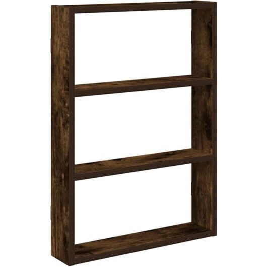 Wall Shelf Smoked Oak 43x9x60 cm Engineered Wood vidaXL