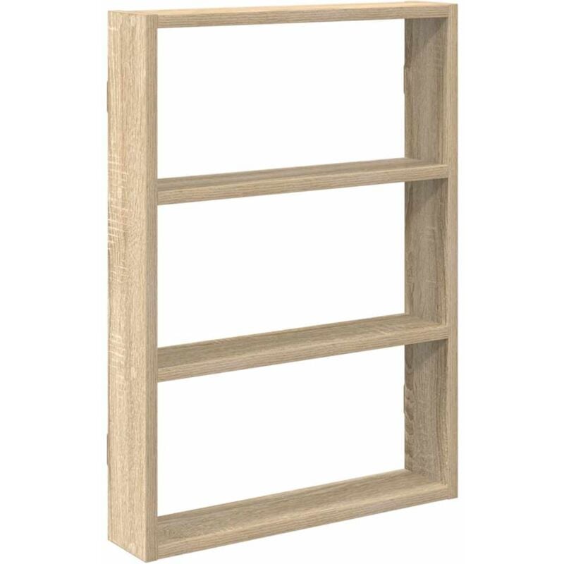 Wall Shelf Sonoma Oak 43x9x60 cm Engineered Wood vidaXL