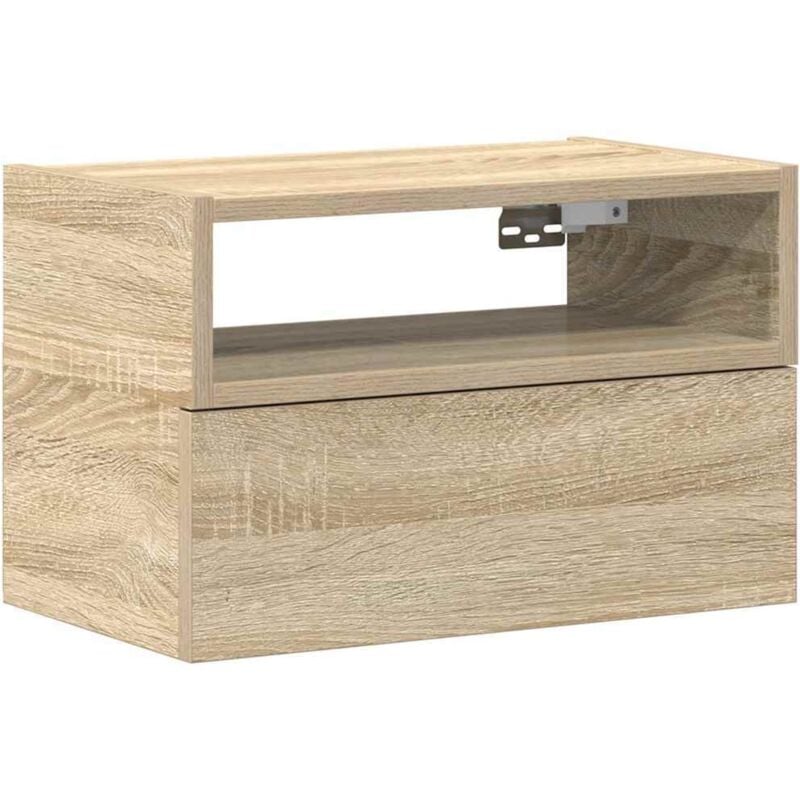 Wall-mounted Bedside Cabinet Sonoma Oak 45x26x28.5 cm vidaXL