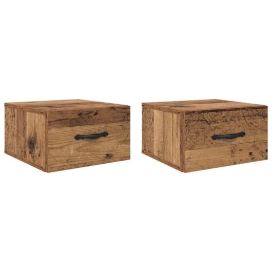 Bedside Cabinet 2 pcs Old wood 35 x 35 x 20 cm Engineered wood vidaXL