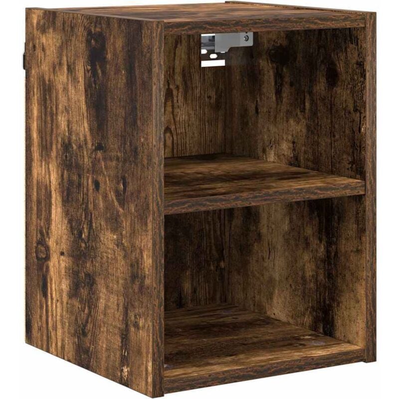Hanging Cabinet with Shelf Riga Smoked Oak 30 x 29.5 x 40 cm vidaXL