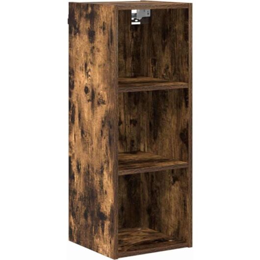 Hanging Cabinet with Shelf Riga Smoked Oak 30 x 29.5 x 80 cm vidaXL