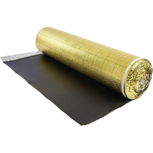 Mophorn Floor Underlayment 18.6 m²/Roll, 3 mm Thick Padding with Tape & Vapor Barrier Durable EPE Foam with Gold PE, Reduces Noise and Enhances