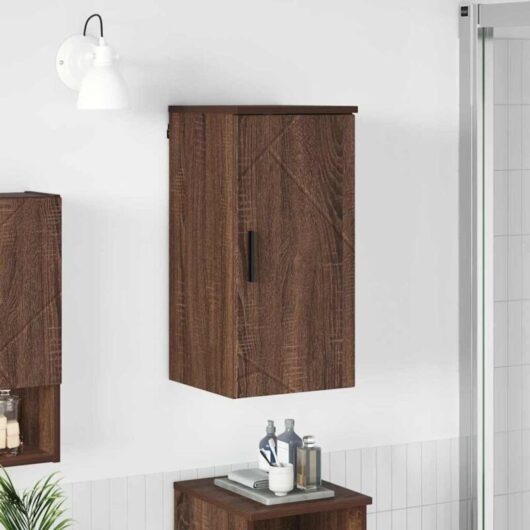 Bathroom Cabinet Wall-mounted Brown Oak 30 x 31.5 x 61 cm vidaXL