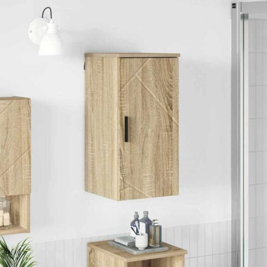 Bathroom Cabinet Wall-mounted Sonoma Oak 30 x 31.5 x 61 cm vidaXL
