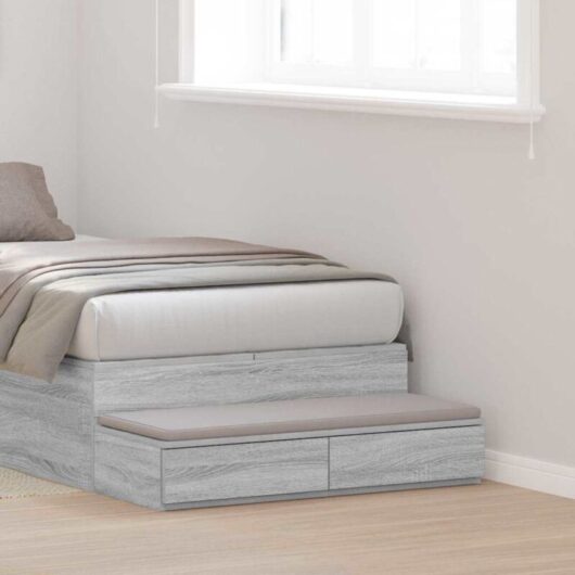 Bed Drawers Grey sonoma 90 x 36.5 x 16.5 cm Engineered wood Vidaxl
