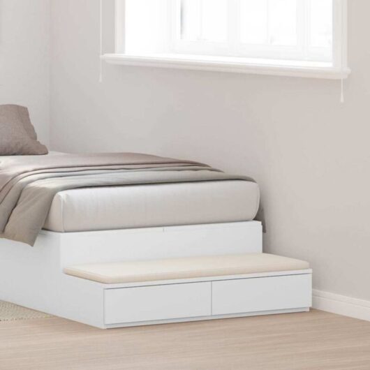 Bed Drawers White 90 x 36.5 x 16.5 cm Engineered wood vidaXL