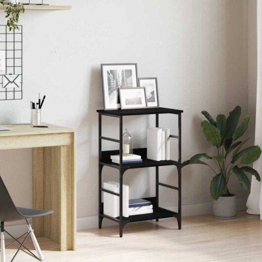 Bookshelf Black oak 50 x 33 x 82 cm Engineered Wood Vidaxl