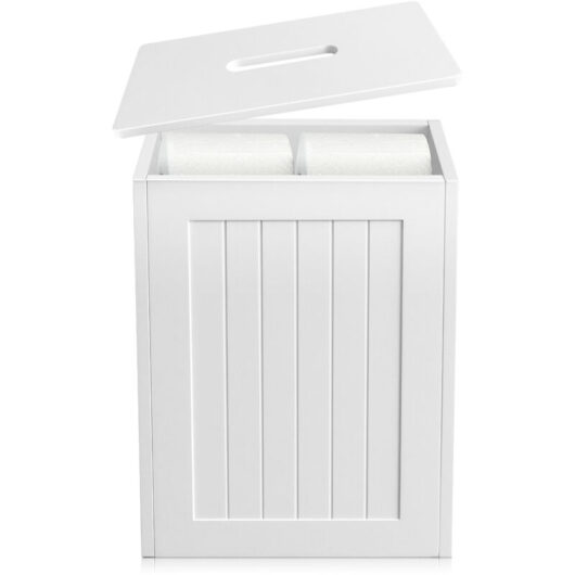Briefness - Wooden Bathroom Bedroom Cabinet Shelf Cupboard Storage Unit Free Standing Floor
