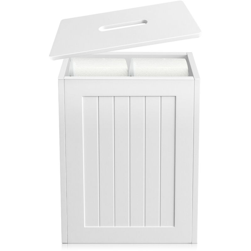 Briefness - Wooden Bathroom Bedroom Cabinet Shelf Cupboard Storage Unit Free Standing Floor