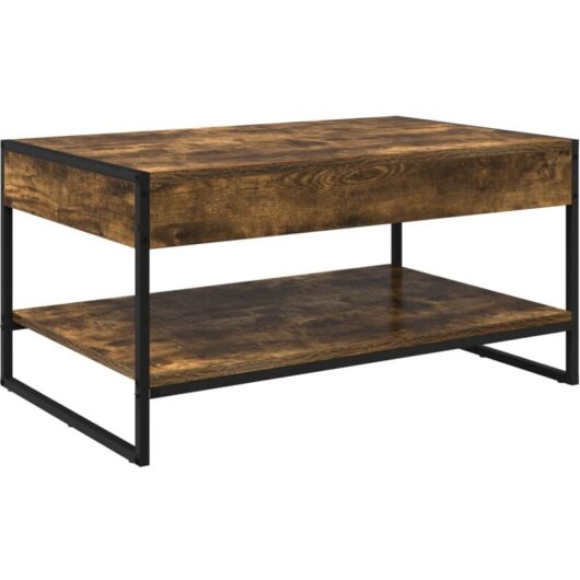Coffee Table Smoke Oak 80 x 50 x 40 cm Engineered Wood vidaXL