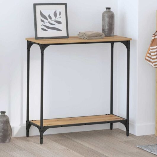 Console Table Artisan oak 75 x 30.5 x 75 cm Engineered wood vidaXL