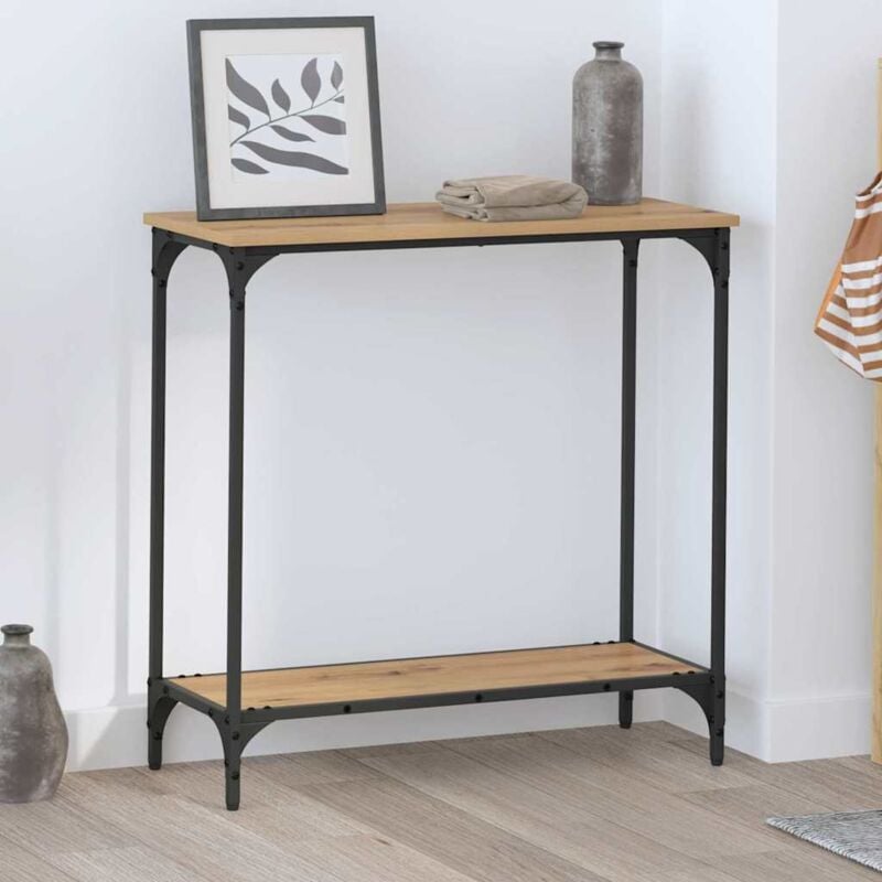 Console Table Artisan oak 75 x 30.5 x 75 cm Engineered wood vidaXL