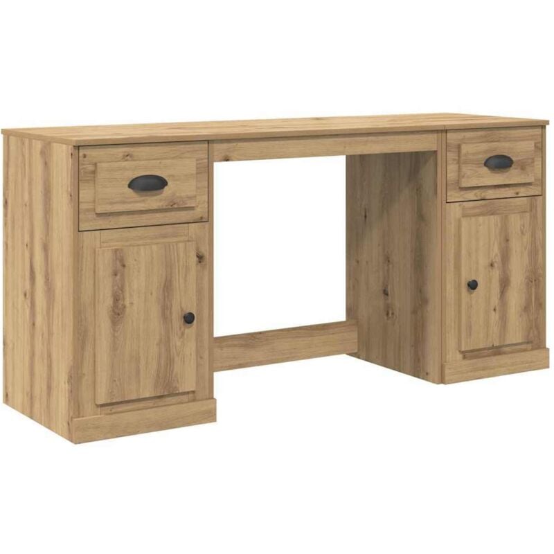 Desk with Cabinet with Drawer Artisan Oak 154.5 x 50 x 75 cm vidaXL