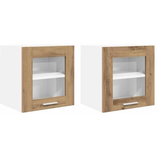 Hanging Cabinet Riga 2 pcs Artisan Oak 40 x 31 x 40 cm vidaXL