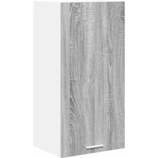 Hanging Cabinet Riga Grey Sonoma and White 40 x 31 x 80 cm vidaXL