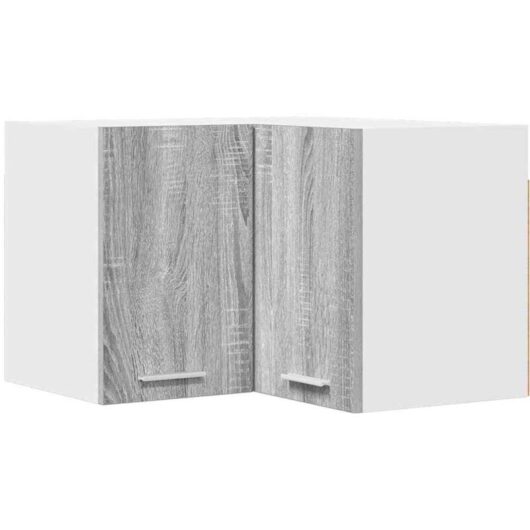 Hanging Cabinet Riga Grey Sonoma and White 57 x 57 x 40 cm vidaXL